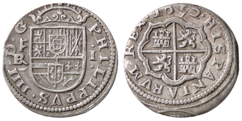 SPAGNA Felipe IV (1621-1665) Real 1652 Segovia BR-I - Cal. 1084 AG (g 3,86)
BB+