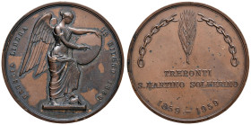BRESCIA Medaglia 1959 Centenario della battaglia di Solferino e San Martino - Opus: S. Johnson - AE (g 35,58 - Ø 47 mm) Colpetto al bordo
SPL