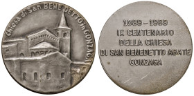 MANTOVA Medaglia 1989 IX Centenario della chiesa di San Benedetto Abate Gonzaga - AG(?) (g 22,43 - Ø 37 mm)
qFDC/FDC