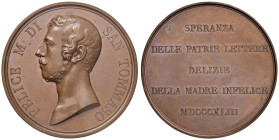 Felice Carrone marchese di San Tommaso (1810-1843) Medaglia 1843 Per la sua morte - Opus: Ferraris - AE (g 118,71 - Ø 63 mm)
FDC