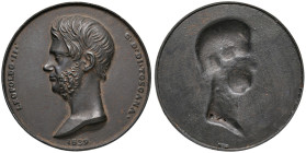 Leopoldo II (1824-1859) Placchetta uniface 1839 - AE (g 63,25 - Ø 67 mm)
SPL