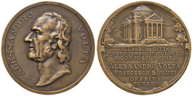 ALESSANDRO VOLTA (1745-1827) Medaglia 1927 centenario della morte - AE (g 81,85 - Ø 59 mm) Colpetti al bordo
SPL