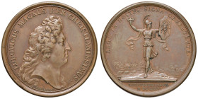 FRANCIA Louis XIV (1643-1715) Medaglia 1675 REGE IN HOSTES SIGNA OBVERTENTE. - Opus: Mavger - AE (g 29,86 - Ø 40 mm) Leggermente lucidata
BB