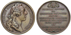 FRANCIA Louis XV (1715-1774) Medaglia 1754 - Opus: Duvivier - AE (g 31,81 - Ø 41 mm) Lucidata
BB