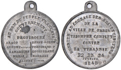 FRANCIA Medaglia 1848 Trionfo del popolo di Parigi contro la tirannia - MA (g 3,58 - Ø 26 mm) Depositi
qFDC