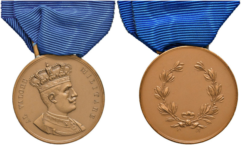 Vittorio Emanuele III (1900-1946) Medaglia Al valore militare -AE (g 16,20 - 33 ...