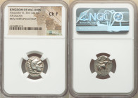 MACEDONIAN KINGDOM. Alexander III the Great (336-323 BC). AR drachm (18mm, 1h). NGC Choice Fine. Early posthumous issue of Colophon, 310-301 BC. Head ...