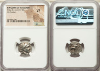 MACEDONIAN KINGDOM. Philip III Arrhidaeus (323-317 BC). AR drachm (16mm, 1h). NGC VF. Colophon, ca. 323-319 BC. Head of Heracles right, wearing lion s...