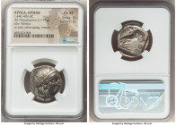 ATTICA. Athens. Ca. 440-404 BC. AR tetradrachm (24mm, 17.15 gm, 7h). NGC Choice XF 4/5 - 3/5. Mid-mass coinage issue. Head of Athena right, wearing ea...