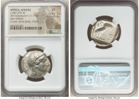 ATTICA. Athens. Ca. 440-404 BC. AR tetradrachm (25mm, 17.16 gm, 7h). NGC XF 5/5 - 4/5. Mid-mass coinage issue. Head of Athena right, wearing earring, ...