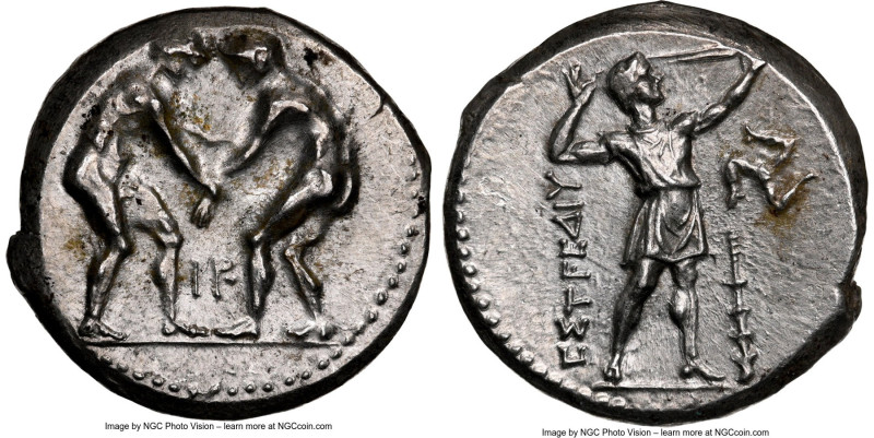 PAMPHYLIA. Aspendus. Ca. 325-250 BC. AR stater (23mm, 10.73 gm, 11h). NGC Choice...