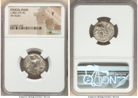 CILICIA. Issus. Ca. 400-370 BC. AR stater (21mm, 5h). NGC Fine. Apollo standing facing, head left, patera in extended right hand, resting against laur...
