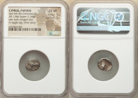 CYPRUS. Paphos. Stasandros (ca. 425-400 BC). AR sixth stater or tetrobol (13mm, 1.58 gm, 7h). NGC Choice VF 3/5 - 3/5. Bull standing left; winged sola...