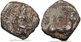 CYPRUS. Salamis. Evagoras I (411-374/3 BC). AR third-stater or tetrobol (14mm, 3.20 gm, 1h). NGC Choice VF 2/5 - 3/5. E u va-ko-ro (Cypriot), Heracles...