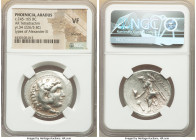 PHOENICIA. Aradus. Ca. 245-165 BC. AR tetradrachm (30mm, 11h). NGC VF, brushed. Posthumous issue in the name and types of Alexander III the Great of M...