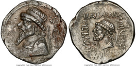 ELYMAIS KINGDOM. Kamnaskires V (ca. 54-32 BC). AR tetradrachm (27mm, 11h). NGC Choice VF. Seleucia ad Hedyphon. Diademed, draped bust of Kamnaskires V...