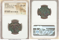 JUDAEA. Bar Kokhba Revolt (AD 132-135). AE middle bronze (25mm, 6h). NGC Choice VF, overstruck. Undated issue of Year 3 (AD 134/5). Simon (Paleo-Hebre...