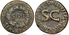 Augustus (27 BC-AD 14), with C. Gallius Lupercus, as moneyer. AE sestertius (32mm, 24.04 gm, 6h). NGC VF 4/5 - 3/5. Rome, ca. 16 BC. OB / SERVATOS, CI...