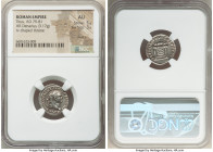 Titus, as Augustus (AD 79-81). AR denarius (18mm, 3.17 gm, 5h). NGC AU 5/5 - 3/5, marks. Rome, January-June AD 80. IMP TITVS CAES VESPASIAN AVG P M, l...