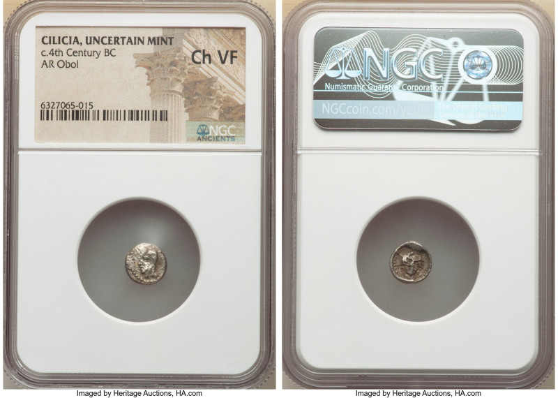 ANCIENT LOTS. Greek. Cilicia. Ca. 4th century BC. Lot of two (2) AR obols. NGC C...