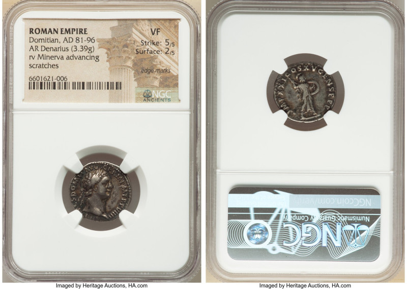 ANCIENT LOTS. Roman Imperial. Lot of four (4) AR and AE issues. NGC Fine-XF, edg...