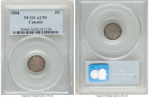 Victoria 5 Cents 1884 AU50 PCGS, London mint, KM2. Semi-key date. 

HID09801242017

© 2022 Heritage Auctions | All Rights Reserved