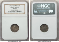 George V "Small Leaves" 10 Cents 1913 MS64 NGC, Ottawa mint, KM23. Small leaves variety. 

HID09801242017

© 2022 Heritage Auctions | All Rights Reser...
