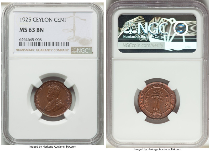 George V Cent 1925 MS63 Brown NGC, London mint, KM107. 

HID09801242017

© 2022 ...