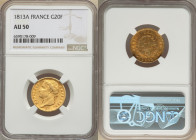 Napoleon gold 20 Francs 1813-A AU50 NGC, Paris mint, KM695.1, Fr-511. 

HID09801242017

© 2022 Heritage Auctions | All Rights Reserved
