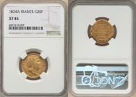 Louis XVIII gold 20 Francs 1824-A XF45 NGC, Paris mint, KM712.1, Fr-538. 

HID09801242017

© 2022 Heritage Auctions | All Rights Reserved