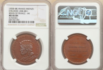 Louis Philippe I bronze "Kings of France - Childeric (458-481)" Medal ND (1830-1848) MS66 Brown NGC, Paris mint. Edge: Hand. By Caque. Crowned bust ri...