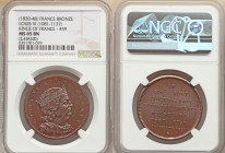 Louis Philippe I bronze "Kings of France - Louis VI (1081-1137)" Medal ND (1830-1848) MS65 Brown NGC, Paris mint. Edge: Hand. By Caque. #39 in the ser...