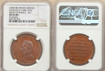 Louis Philippe I bronze "Kings of France - Charles IX (1550-1574)" Medal ND (1830-1848) MS64 Brown NGC, Paris mint. Edge: Hand. By Caque. Laureate bus...