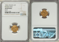 Napoleon III gold 5 Francs 1854-A AU Details (Bent) NGC, Paris mint, KM783, Fr-578. Reeded edge. 

HID09801242017

© 2022 Heritage Auctions | All Righ...