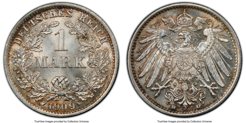 Wilhelm II Mark 1909-D MS66 PCGS, Munich mint, KM14, J-17. 

HID09801242017

© 2...