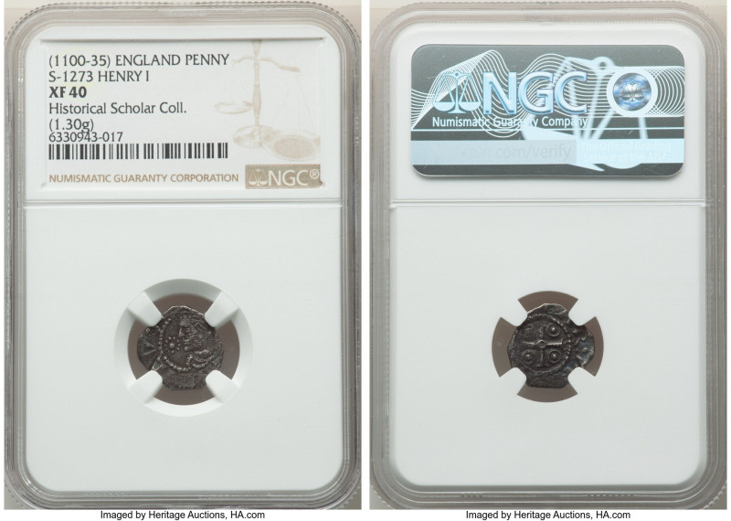 Henry I (1100-1135) Penny ND (c. 1119) XF40 NGC, Southwark? mint, Smaller Profil...