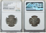 Henry VIII (1509-1547) Groat (4 Pence) ND (1544-1547) VF Details (Damaged) NGC, Tower mint, Lis mm, S-2369. 2.39gm. Sold with dealer tag. 

HID0980124...