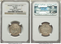 British India. Victoria 1/2 Rupee 1840-(b & c) AU53 NGC, Bombay & Calcutta mints, KM456.1, S&W-3.46. British East India Company issue. Ex. Sanjay C. G...