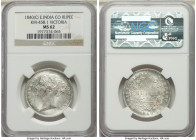 British India. Victoria Rupee 1840-(c) MS62 NGC, Calcutta mint, KM458.1. Small diamonds variety. Icy white surfaces with frosty luster. 

HID098012420...