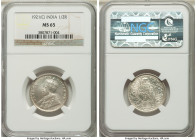 British India. George V 1/2 Rupee 1921-(c) MS65 NGC, Calcutta mint, KM522. 

HID09801242017

© 2022 Heritage Auctions | All Rights Reserved