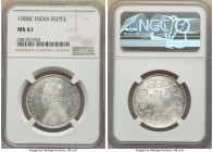 British India Pair of Certified Assorted Rupees NGC, 1) Victoria Rupee 1900-C - MS61, Calcutta mint, KM492 2) Edward VII Rupee 1903-B - MS61, Bombay m...