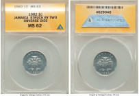 Elizabeth II Mint Error - Struck by Two Obverse Dies Cent 1982 MS62 ANACS, KM68. 

HID09801242017

© 2022 Heritage Auctions | All Rights Reserved