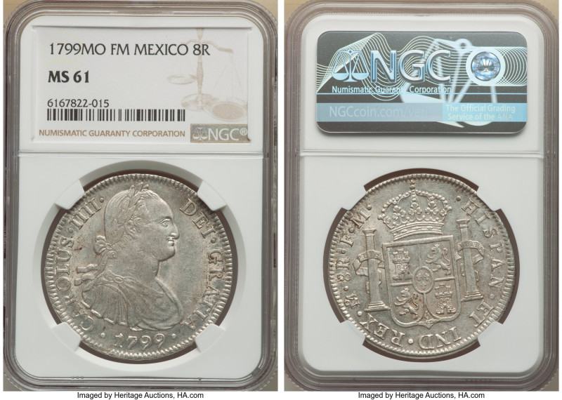 Charles IV 8 Reales 1799 Mo-FM MS61 NGC, Mexico City mint, KM109. 

HID098012420...