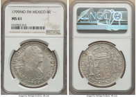 Charles IV 8 Reales 1799 Mo-FM MS61 NGC, Mexico City mint, KM109. 

HID09801242017

© 2022 Heritage Auctions | All Rights Reserved