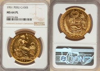 Republic gold 100 Soles 1951 Prooflike MS64 PL NGC, Lima mint, KM231. 

HID09801242017

© 2022 Heritage Auctions | All Rights Reserved
