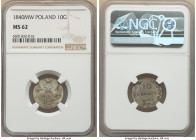 Nicholas I of Russia 10 Groszy 1840 MS62 NGC, Warsaw mint, KM-C113a. 

HID09801242017

© 2022 Heritage Auctions | All Rights Reserved