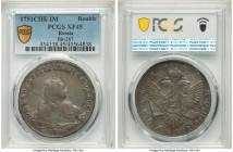 Elizabeth Rouble 1751 CПБ-IM XF45 PCGS, St. Petersburg mint, KM-C19b.5, Bit-267. 

HID09801242017

© 2022 Heritage Auctions | All Rights Reserved
