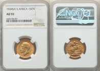 George V gold Sovereign 1924-SA AU55 NGC, Pretoria mint, KM21, S-4004. 

HID09801242017

© 2022 Heritage Auctions | All Rights Reserved