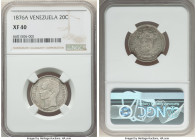 Republic 20 Centavos 1876-A XF40 NGC, Paris mint, KM-Y14. Two year type. 

HID09801242017

© 2022 Heritage Auctions | All Rights Reserved