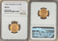 Republic gold 10 Bolivares 1930 MS65 NGC, Philadelphia mint, KM-Y31. 

HID09801242017

© 2022 Heritage Auctions | All Rights Reserved
